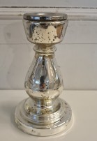 Kerzenhalter glas mit silberfolie 15 cm 12.00